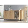 Buffet 180 cm LUCIUS avec 3 portes en décor chêne cadiz