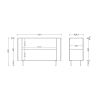 Buffet 130 cm LUCIUS avec 2 portes en décor chêne cadiz