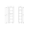 Colonne 80 cm LUCIUS avec 1 porte en décor chêne cadiz