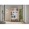 Vitrine 130 cm LUCIUS avec 2 portes en décor chêne cadiz