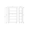 Vitrine 130 cm LUCIUS avec 2 portes en décor chêne cadiz