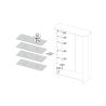 Vitrine 130 cm LUCIUS avec 2 portes en décor chêne cadiz