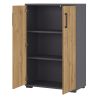 Armoire de bureau 4247 PRADES en décor chêne Grandson et graphite