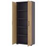 Armoire de bureau 4250 PRADES en décor chêne Grandson et graphite