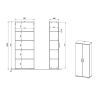 Armoire de bureau 4250 PRADES en décor chêne Grandson et graphite