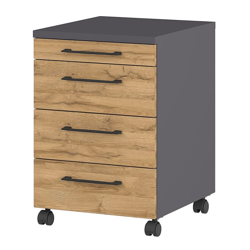 Caisson de bureau 4251 PRADES en décor chêne Grandson et graphite