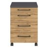 Caisson de bureau 4251 PRADES en décor chêne Grandson et graphite