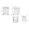Caisson de bureau 4251 PRADES en décor chêne Grandson et graphite