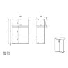 Armoire de bureau 4247 PRADES en coloris gris clair