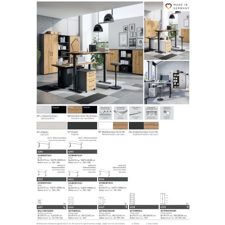 Armoire de bureau 4250 PRADES en coloris gris clair