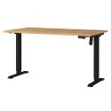Bureau 8023 PRADES 140 cm réglable en hauteur électriquement, décor chêne Grandson