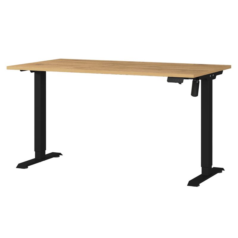 Bureau 8023 PRADES 140 cm réglable en hauteur électriquement, décor chêne Grandson
