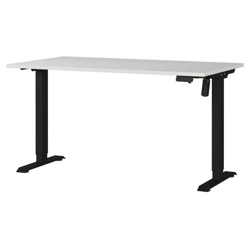 Bureau 8023 PRADES 140 cm réglable en hauteur électriquement, coloris gris clair