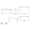Bureau 8024 PRADES 140 cm réglable en hauteur électriquement, coloris graphite