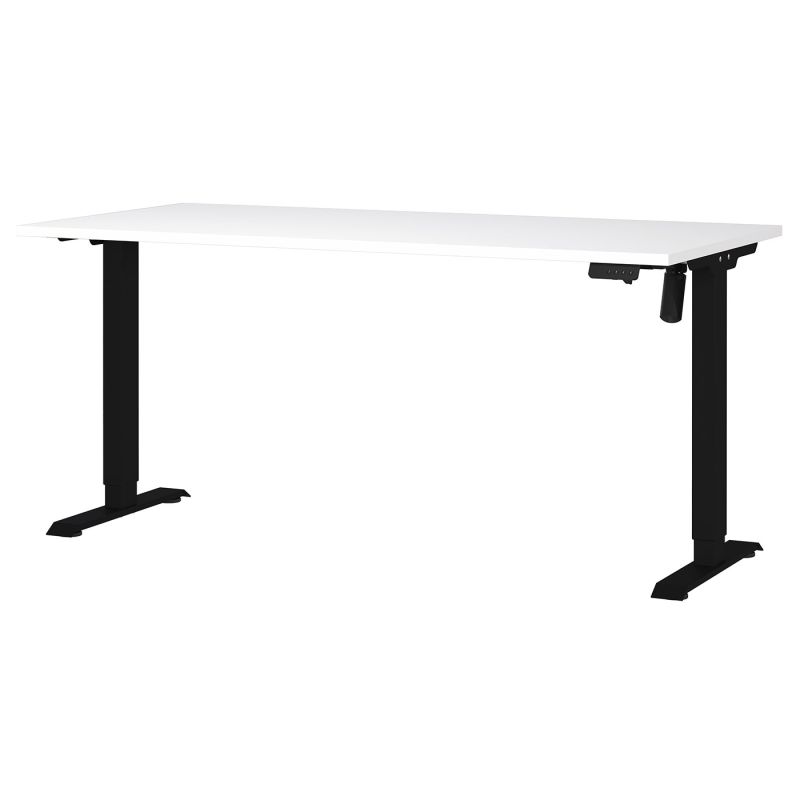 Bureau 8024 PRADES 160 cm réglable en hauteur électriquement, coloris blanc