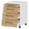 Caisson de bureau 4251 PRADES en décor chêne Grandson et blanc