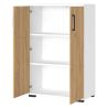 Armoire de bureau 4247 PRADES en décor chêne Grandson et blanc