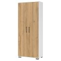 Armoire de bureau 4250 PRADES en décor chêne Grandson et blanc
