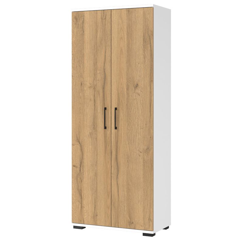 Armoire de bureau 4250 PRADES en décor chêne Grandson et blanc