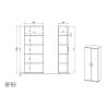 Armoire de bureau 4250 PRADES en décor chêne Grandson et blanc