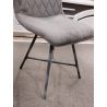 Lot de 2 chaises DIAMANT en tissu velours champagne - modèle expo