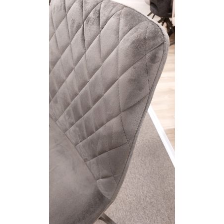 Lot de 2 chaises DIAMANT en tissu velours champagne - modèle expo