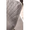 Lot de 2 chaises DIAMANT en tissu velours champagne - modèle expo
