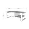 Table basse 105 cm HALDIR avec 1 tiroir en décor pin atlantic