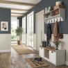 Ensemble de meubles pour entrée RALPH en décor blanc et noyer