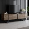 Meuble TV 180 cm LOUXOR en décor noyer