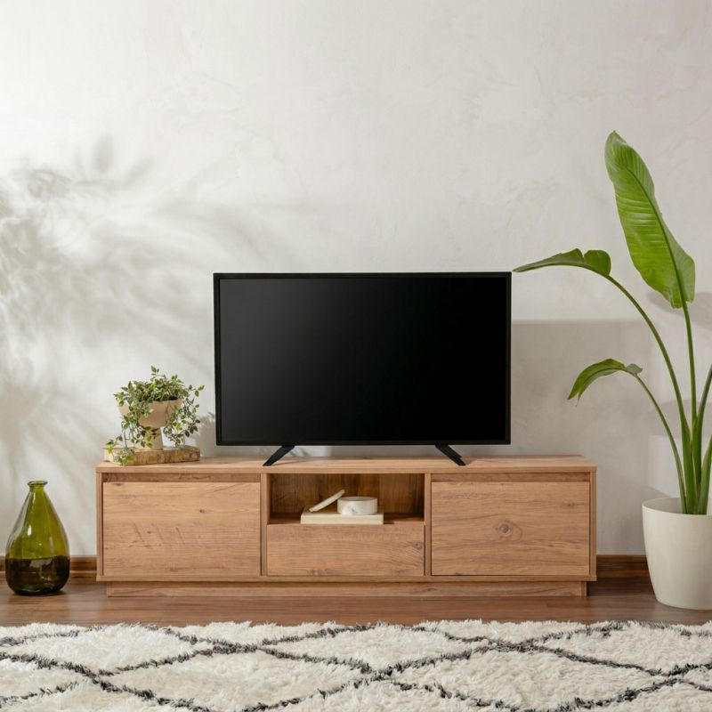 Meuble TV 160 cm VANESSA en décor pin atlantic