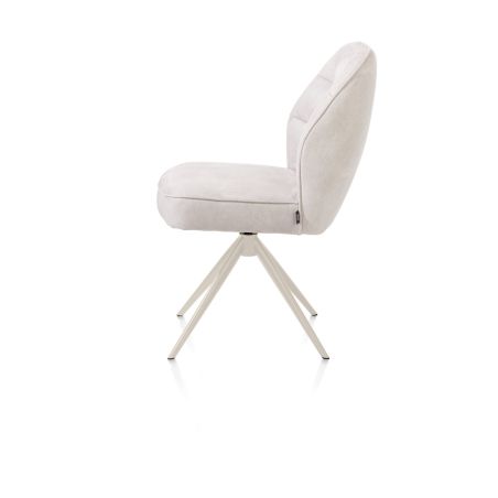 Bell, chaise - pietement creme - pivotante - confort ressorts - Calabria - Henders and Hazel