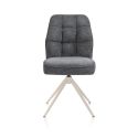 Bell, chaise - pietement creme - pivotante - confort ressorts - Calabria/Vada