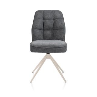 Bell, chaise - pietement creme - pivotante - confort ressorts - Calabria/Vada