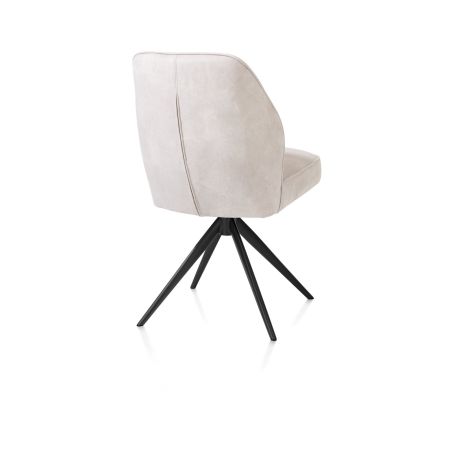 Bell, chaise - pietement rough off black - pivotante - confort ressorts - Calabria