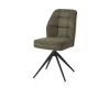 Bell, chaise - pietement rough off black - pivotante - confort ressorts - Calabria