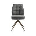 Bell, chaise - pietement steelbrown - pivotante - confort ressorts - Calabria