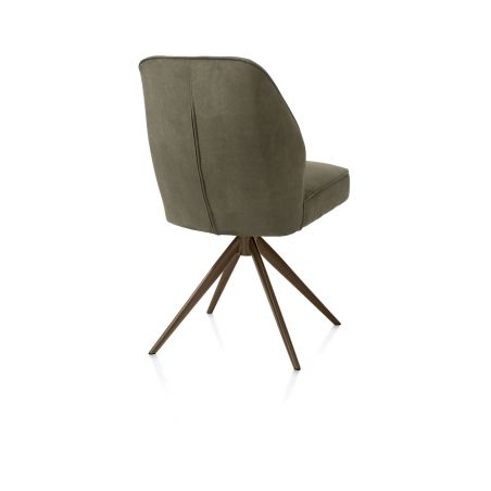 Bell, chaise - pietement steelbrown - pivotante - confort ressorts - Calabria