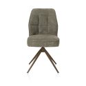 Bell, chaise - pietement steelbrown - pivotante - confort ressorts - combination Calabria / Vada - Henders and Hazel