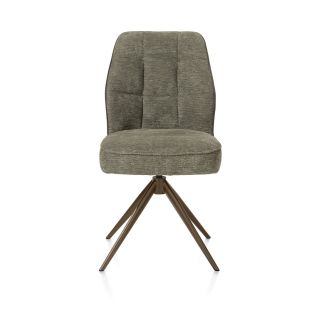 Bell, chaise - pietement steelbrown - pivotante - confort ressorts - combination Calabria / Vada - Henders and Hazel