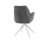 Bell, chaise a accoudoirs - piétement creme - pivotante - confort ressorts - Calabria