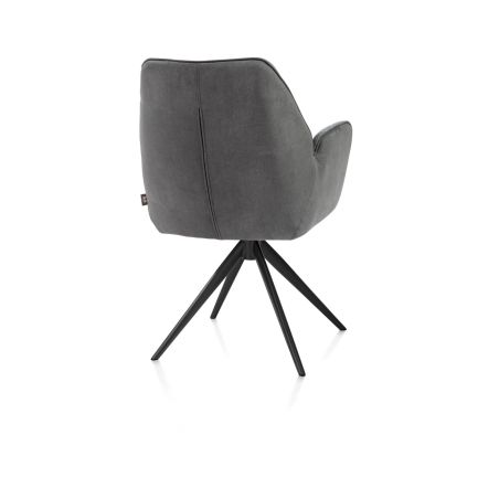 Bell, chaise a accoudoirs - pietement rough off black- pivotante-confort ressorts - Cal/Vad