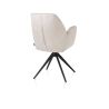 Bell, chaise a accoudoirs - pietement rough off black- pivotante-confort ressorts - Cal/Vad