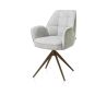 Bell, chaise a accoudoirs - pietement steelbrown - pivotante - confort ressorts - Cal/Vad