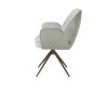Bell, chaise a accoudoirs - pietement steelbrown - pivotante - confort ressorts - Cal/Vad