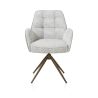 Bell, chaise a accoudoirs - pietement steelbrown - pivotante - confort ressorts - Cal/Vad