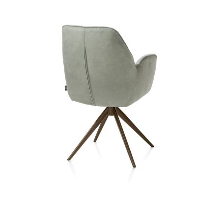 Bell, chaise a accoudoirs - pietement steelbrown - pivotante - confort ressorts - Cal/Vad