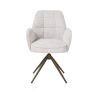 Bell, chaise a accoudoirs - pietement steelbrown - pivotante - confort ressorts - Cal/Vad