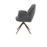 Bell, chaise a accoudoirs - pietement steelbrown - pivotante - confort ressorts - Cal/Vad