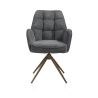 Bell, chaise a accoudoirs - pietement steelbrown - pivotante - confort ressorts - Cal/Vad